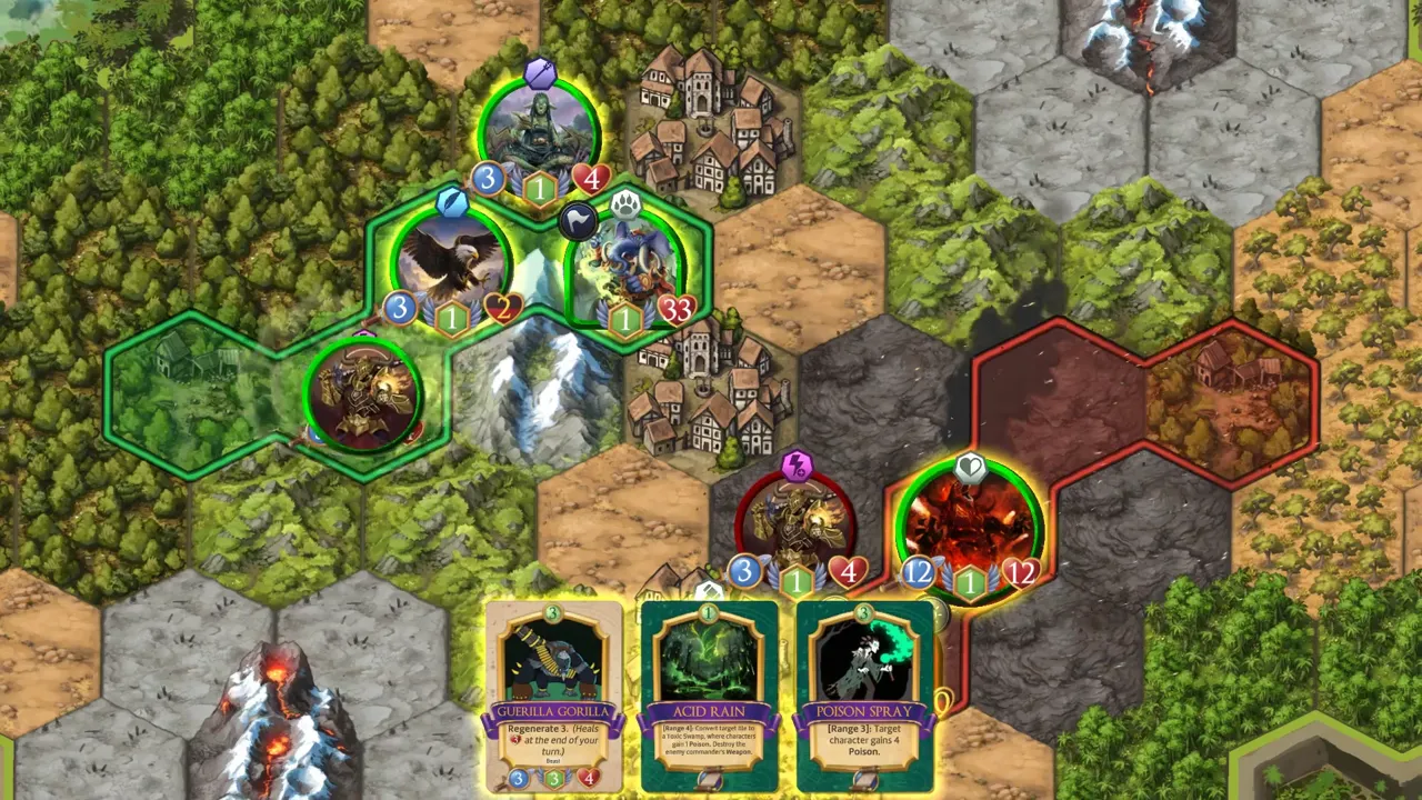 A Runic Knight card is dragged from the hand and lands on the board as a unit.